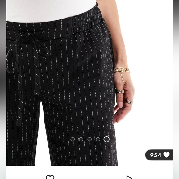 Womens maternity pin stripe pants - Picture 5 of 5